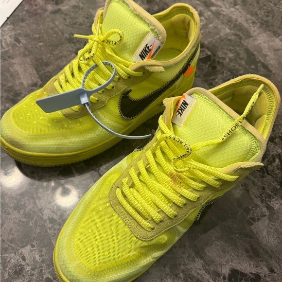Off-White x Nike Air Force 1 “Volt” — Size 12 — 9/10 / No Box - Picture 7 of 9